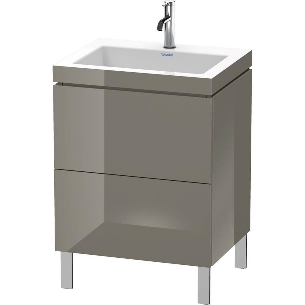 Duravit L-Cube Two Drawer C-Bonded Floorstanding Vanity Kit Flannel Gray