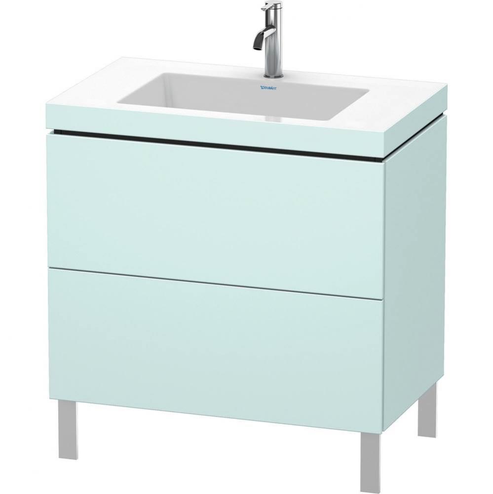 Duravit L-Cube C-Bonded Floorstanding Vanity  Light Blue Matte