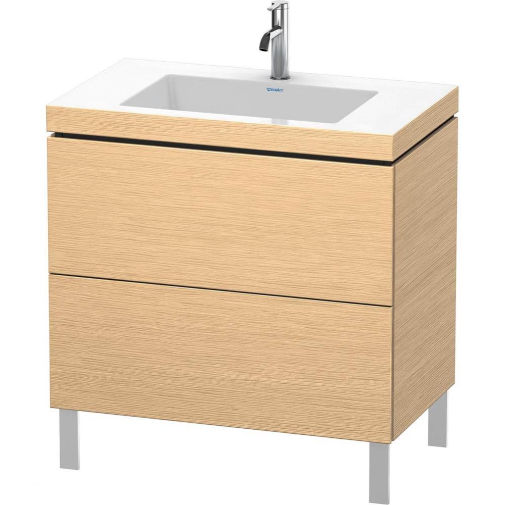 Duravit L-Cube Two Drawer C-Bonded Floorstanding Vanity Kit Brushed Oak