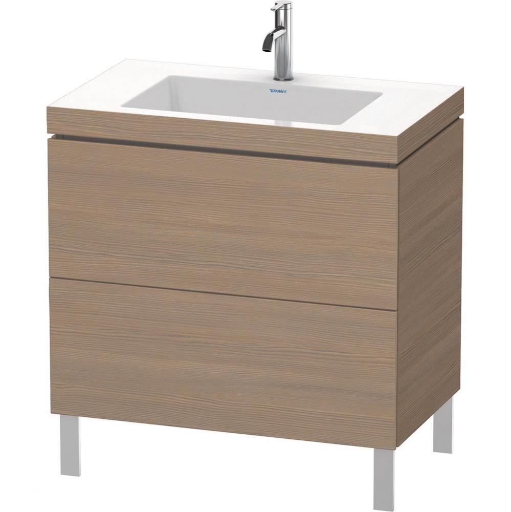 L-Cube Two Drawer C-Bonded Floorstanding Vanity Kit Oak Terra