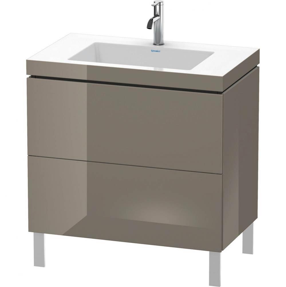 Duravit L-Cube Two Drawer C-Bonded Floorstanding Vanity Kit Flannel Gray