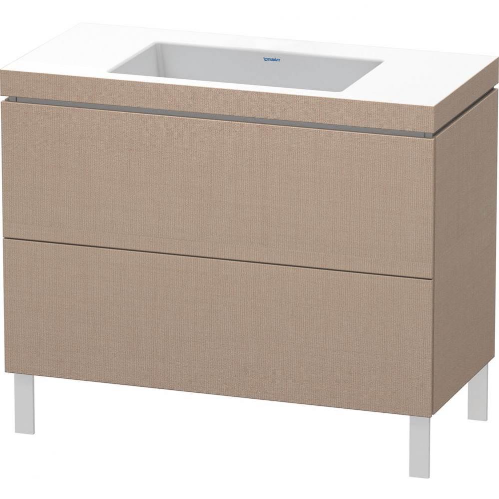 L-Cube Two Drawer C-Bonded Floorstanding Vanity Kit Linen