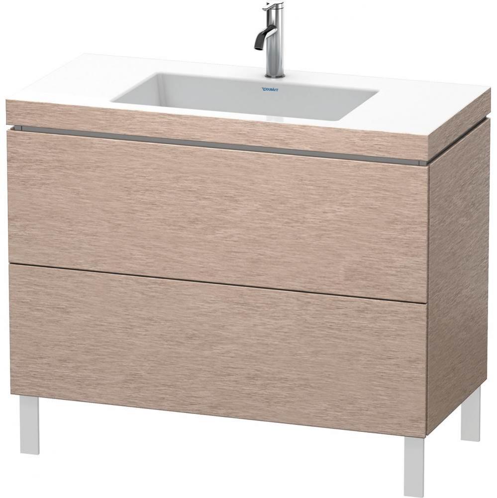 Duravit L-Cube Two Drawer C-Bonded Floorstanding Vanity Kit Cashmere Oak