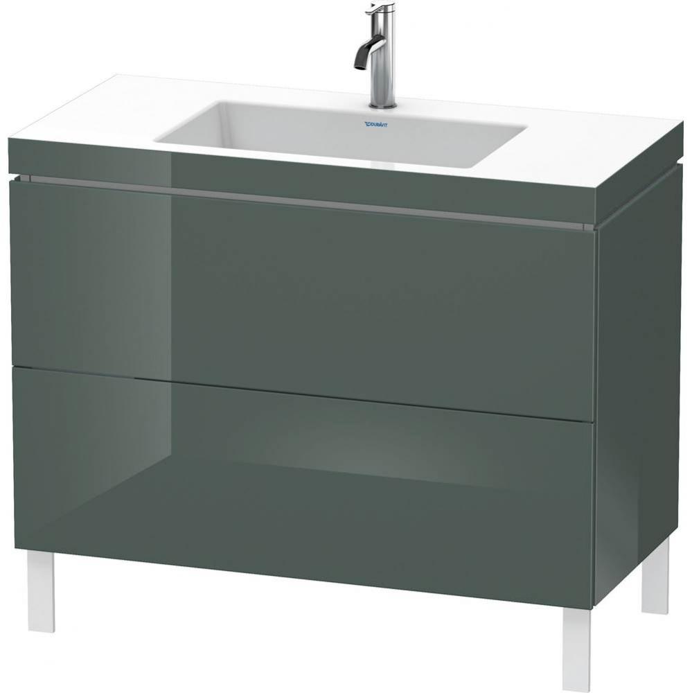 Duravit L-Cube Two Drawer C-Bonded Floorstanding Vanity Kit Dolomite Gray