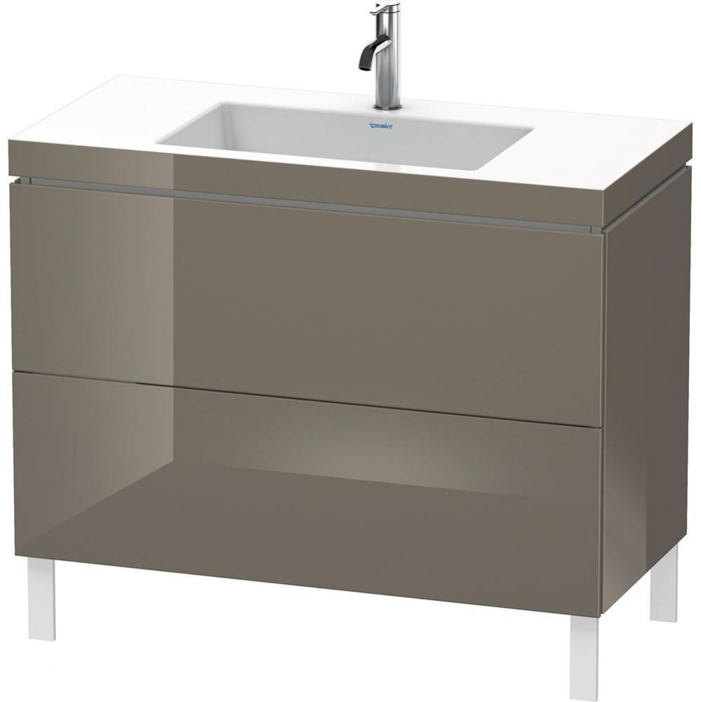 Duravit L-Cube Two Drawer C-Bonded Floorstanding Vanity Kit Flannel Gray