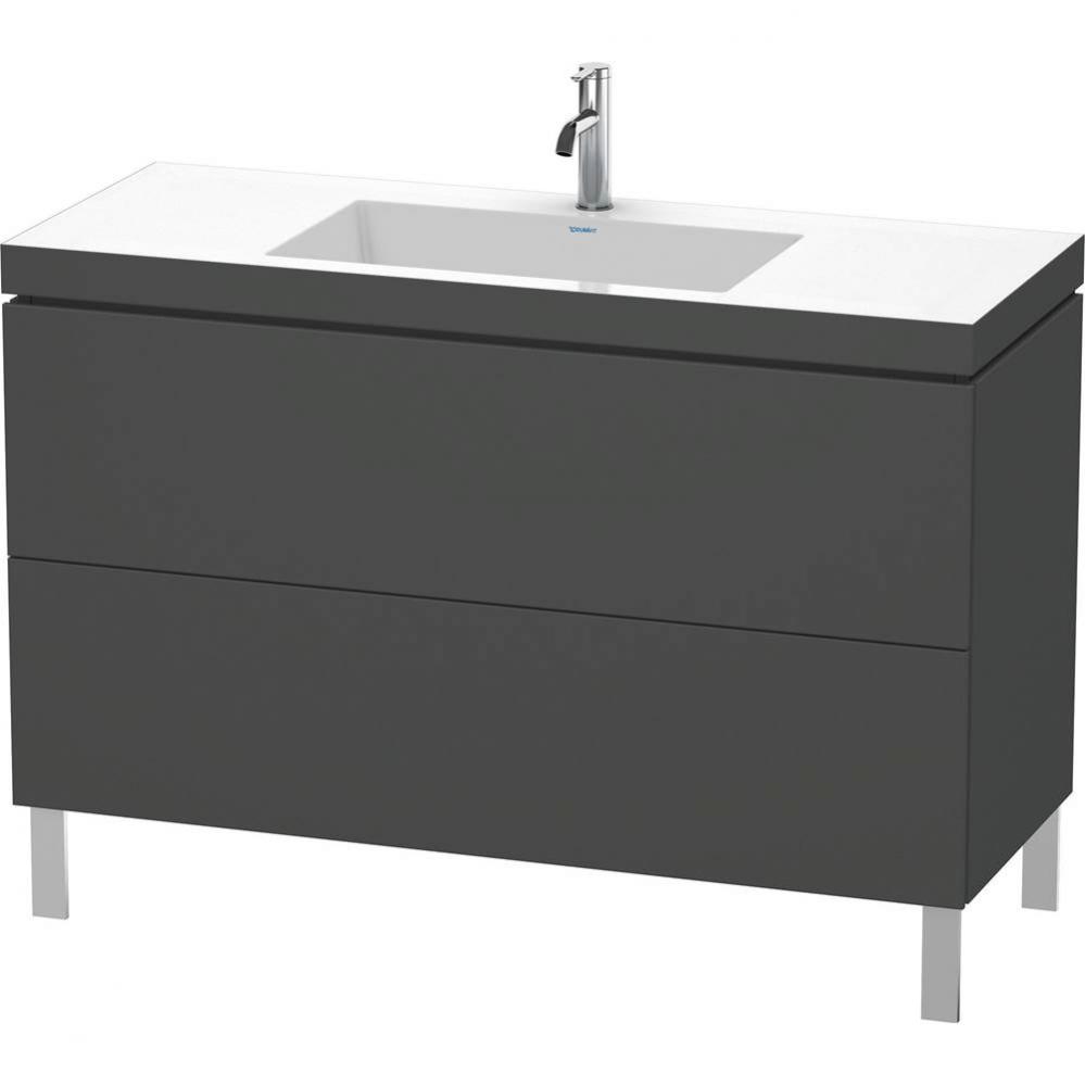 L-Cube Two Drawer C-Bonded Floorstanding Vanity Kit Graphite