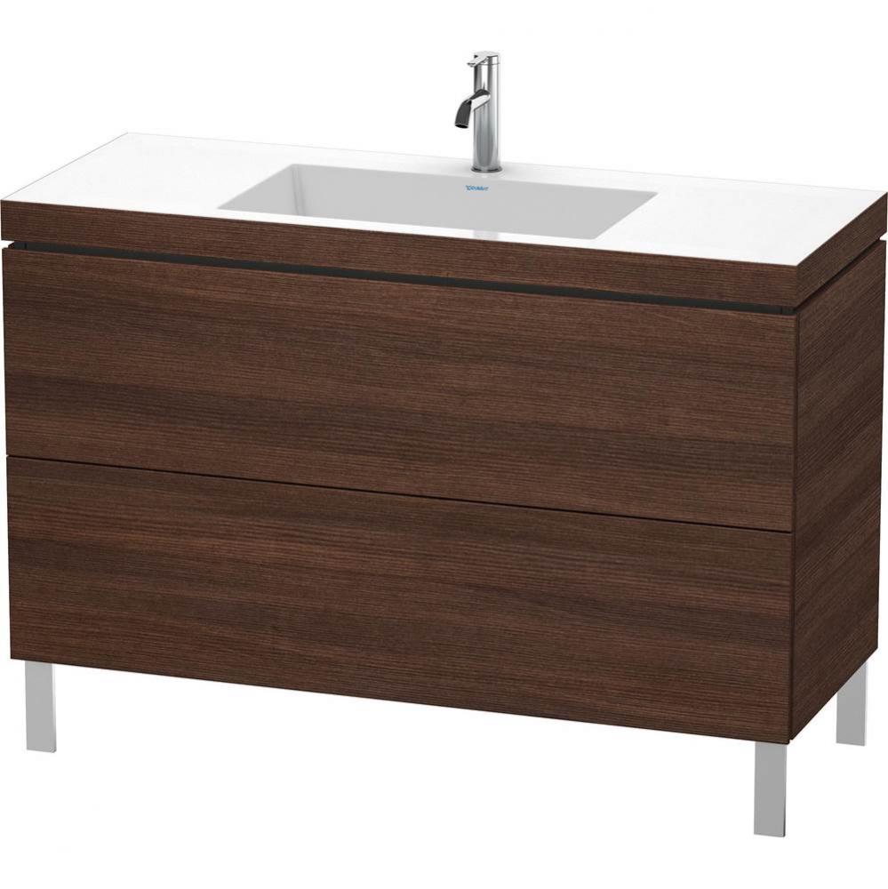 Duravit L-Cube Two Drawer C-Bonded Floorstanding Vanity Kit Chestnut Dark