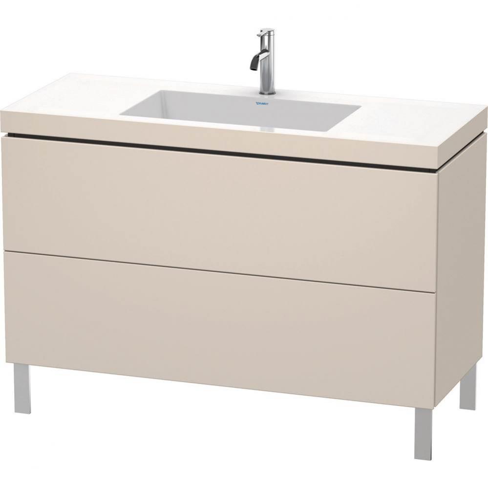 L-Cube Two Drawer C-Bonded Floorstanding Vanity Kit Taupe