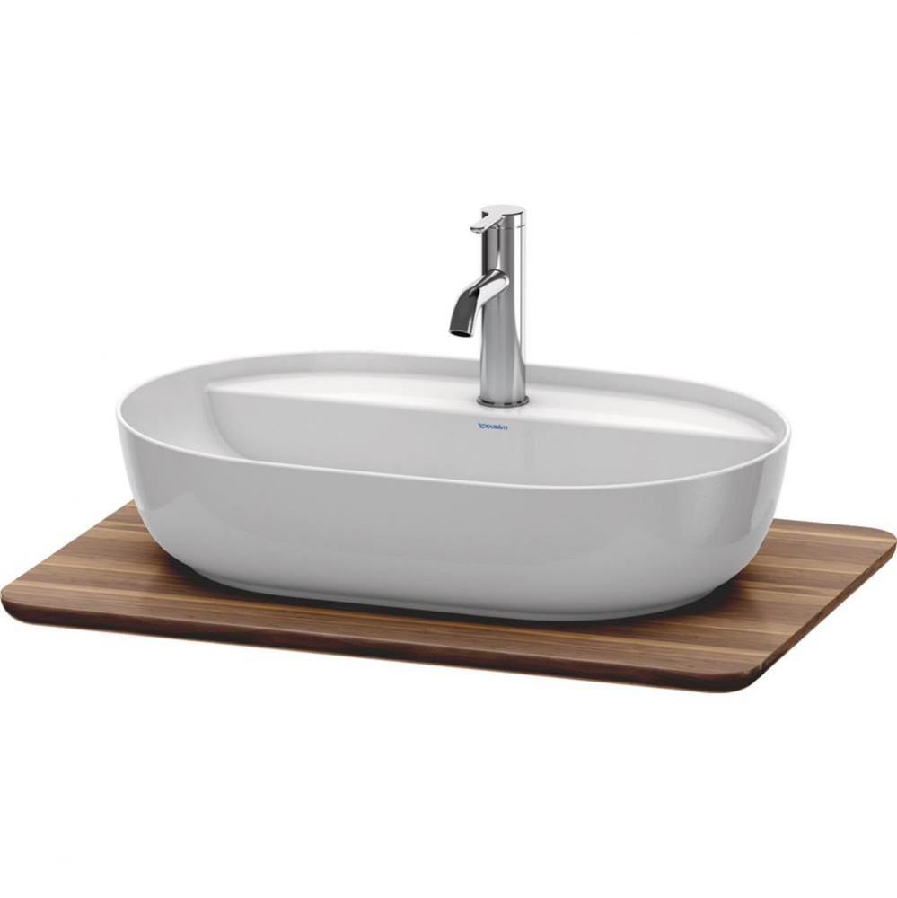 Luv Console with One Sink Cut-Out American Walnut