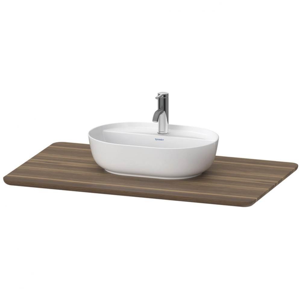 Luv Console with One Sink Cut-Out American Walnut