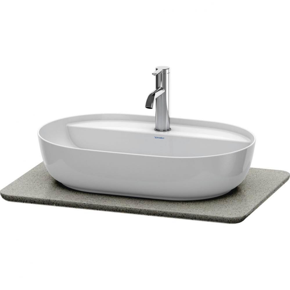 Luv Console with One Sink Cut-Out Gray