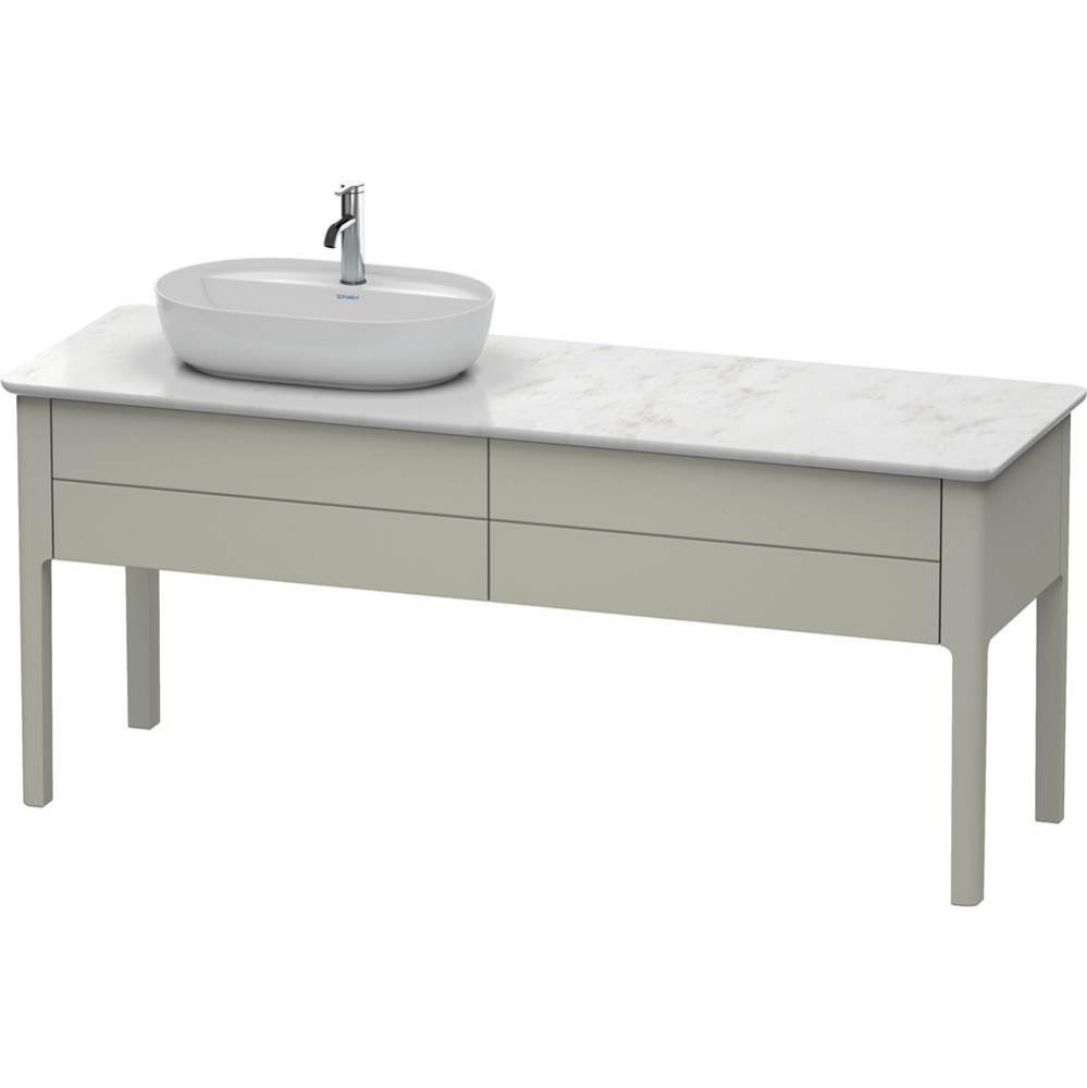 Luv Two Drawer Floorstanding Vanity Unit Taupe