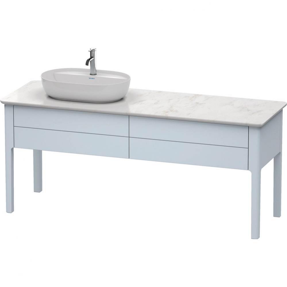 Duravit Luv Floor Standing Vanity Unit  Light Blue Satin Matte