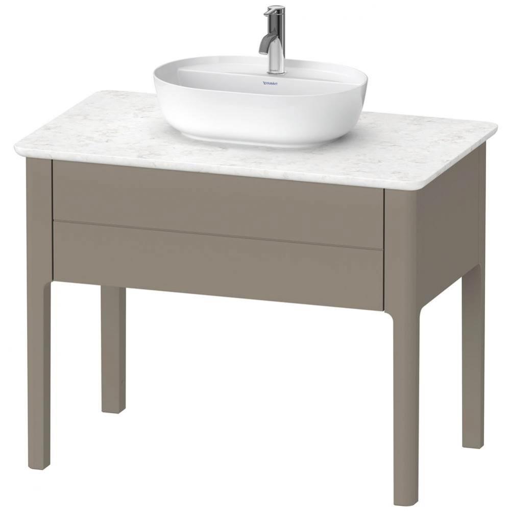 Luv One Drawer Floorstanding Vanity Unit Stone Gray