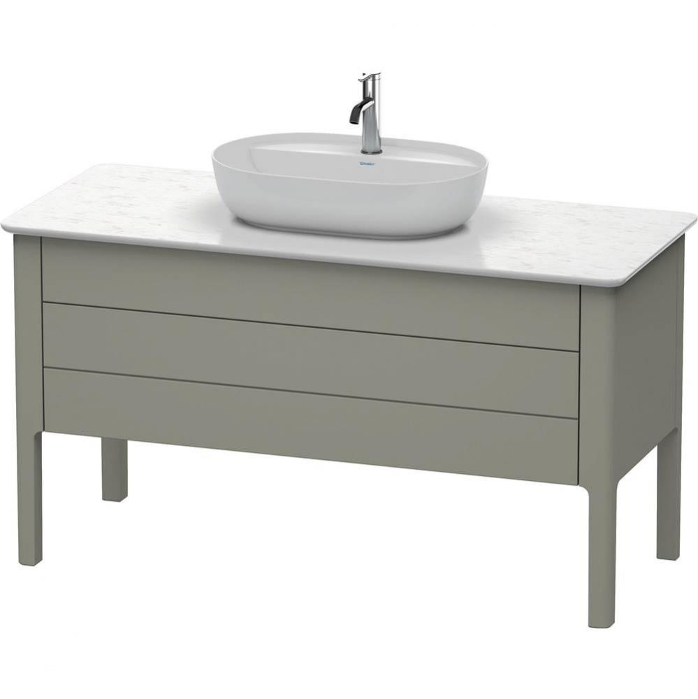 Luv One Drawer Floorstanding Vanity Unit Stone Gray