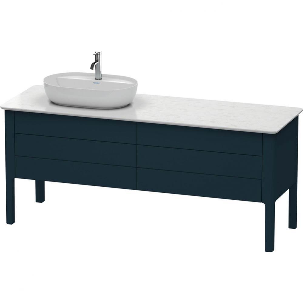 Luv Two Drawer Floorstanding Vanity Unit Midnight Blue