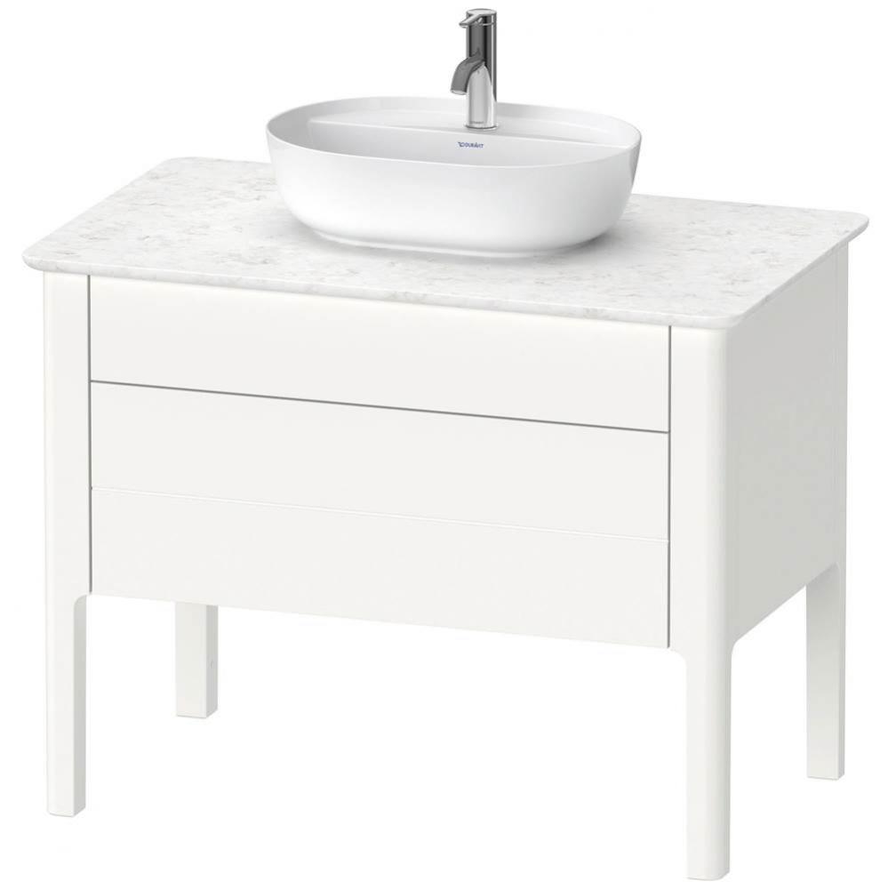 Luv One Drawer Floorstanding Vanity Unit White