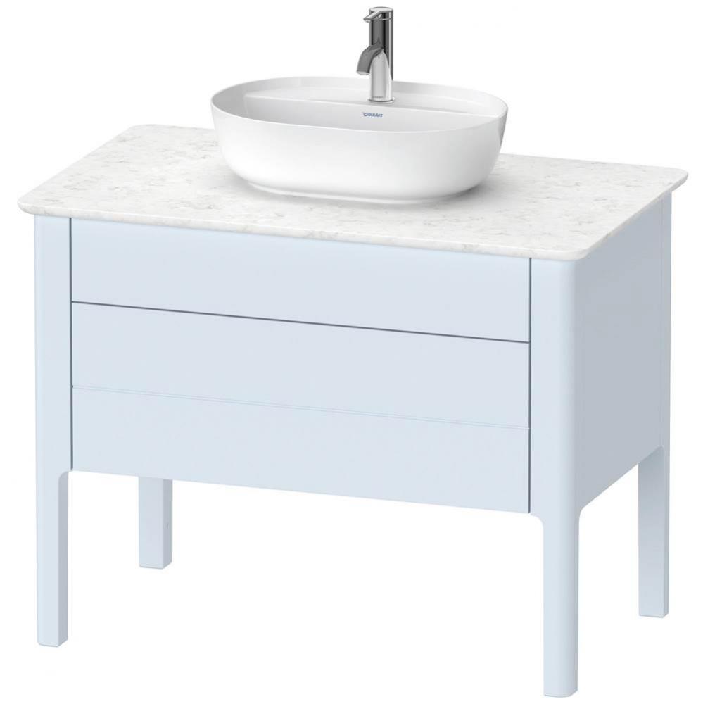 Duravit Luv Floor Standing Vanity Unit  Light Blue Satin Matte