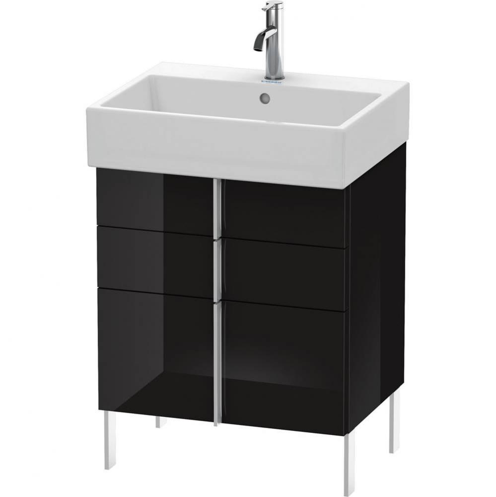 Duravit Vero Air Floor Standing Vanity Unit  Black High Gloss