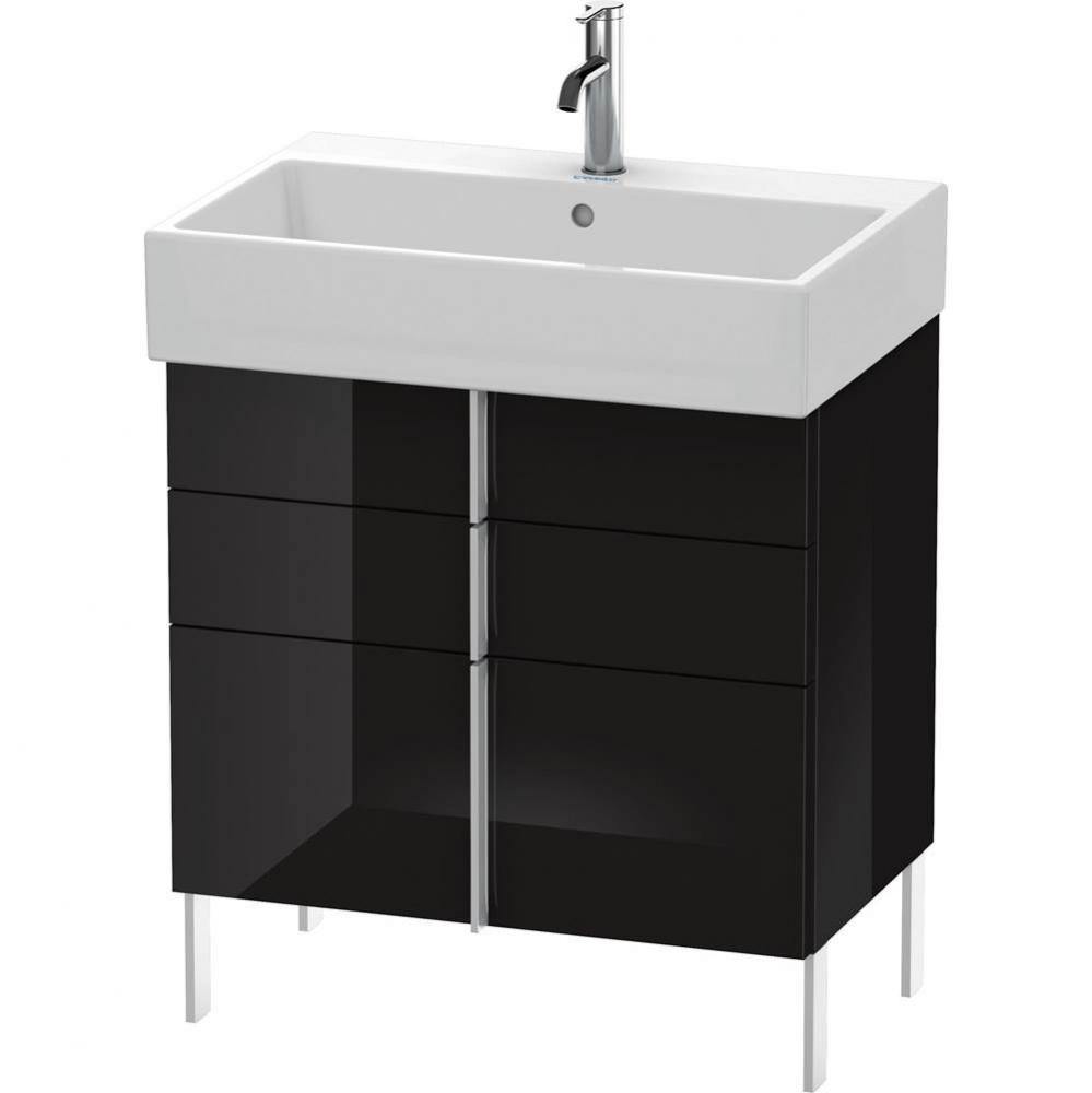 Duravit Vero Air Floor Standing Vanity Unit  Black High Gloss