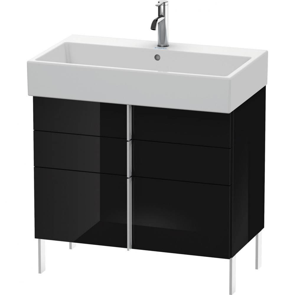 Duravit Vero Air Floor Standing Vanity Unit  Black High Gloss