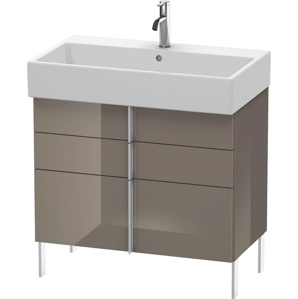 Duravit Vero Air Floor Standing Vanity Unit  Flannel Gray High Gloss