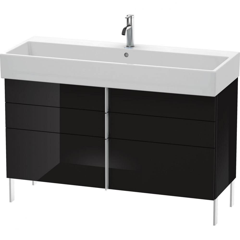 Duravit Vero Air Floor Standing Vanity Unit  Black High Gloss