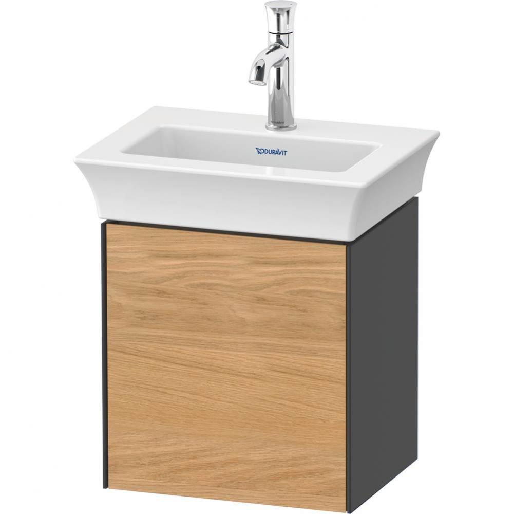 White Tulip Wall-Mounted Vanity Unit Natural Oak