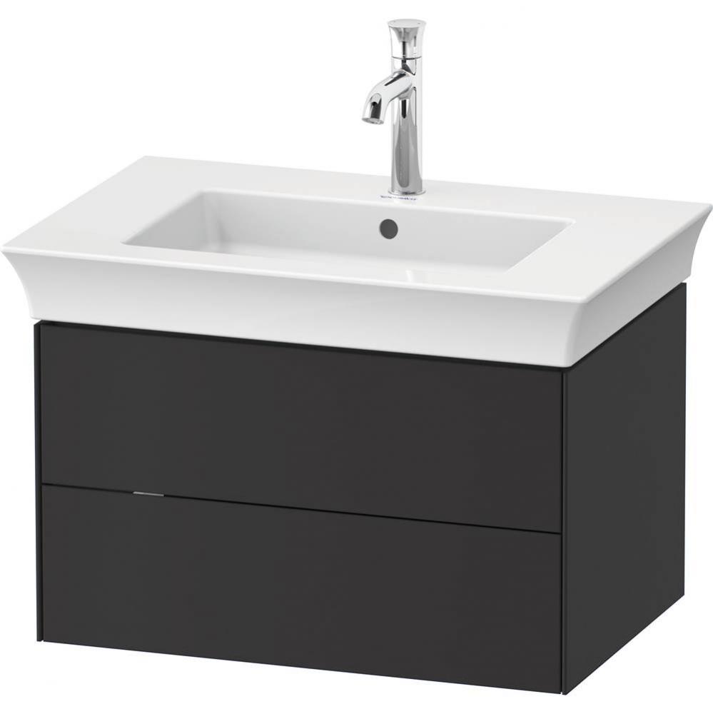 White Tulip Wall-Mounted Vanity Unit Graphite Satin Matte