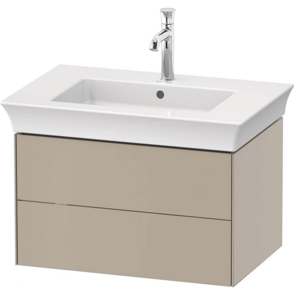 White Tulip Wall-Mounted Vanity Unit Taupe Satin Matte