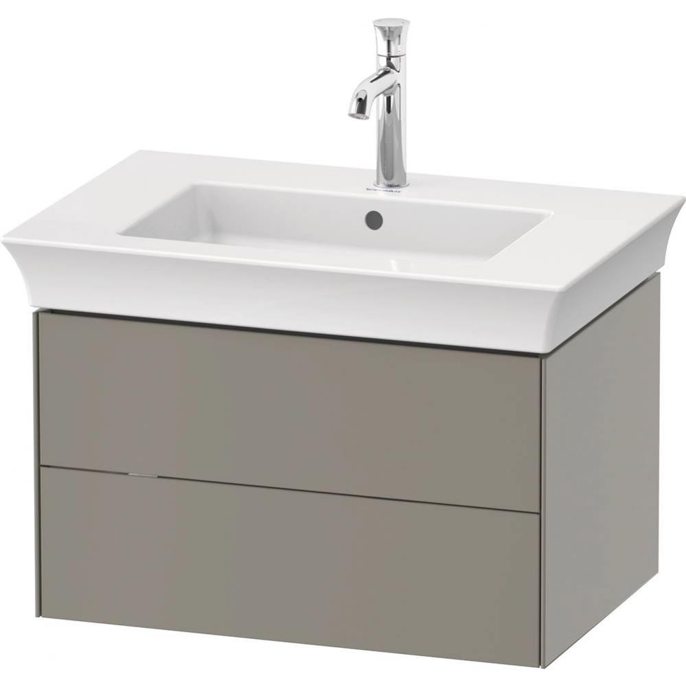 White Tulip Wall-Mounted Vanity Unit Stone Gray Satin Matte