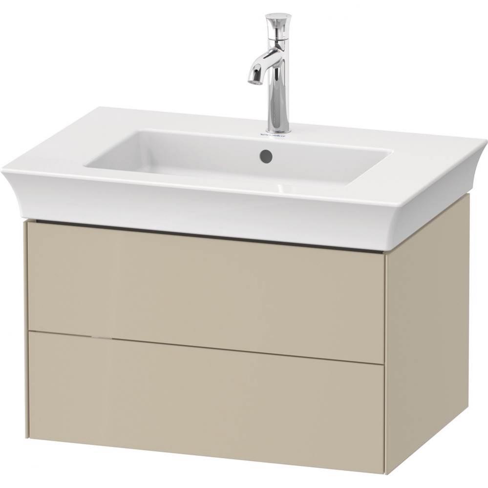 White Tulip Wall-Mounted Vanity Unit Taupe High Gloss