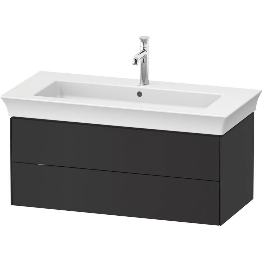 White Tulip Wall-Mounted Vanity Unit Graphite Satin Matte