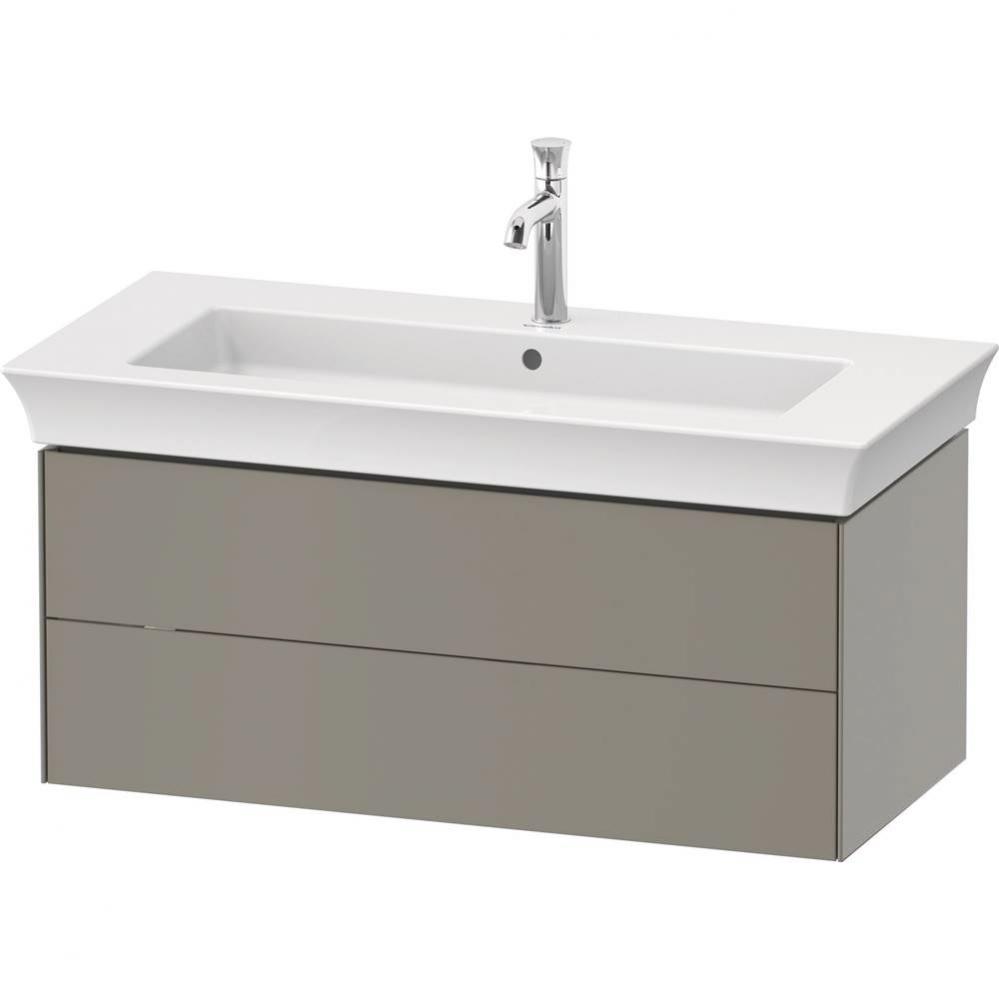 White Tulip Wall-Mounted Vanity Unit Stone Gray Satin Matte