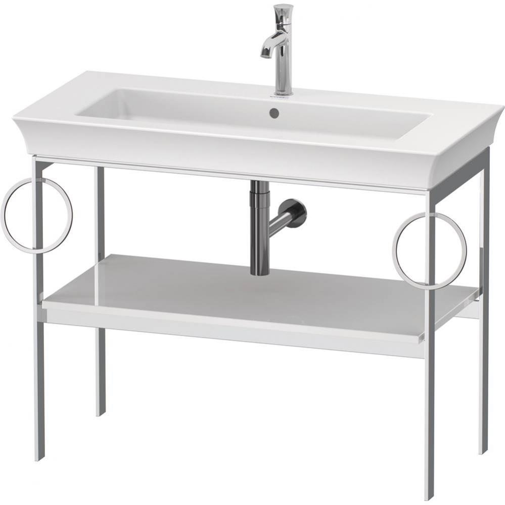 White Tulip Floorstanding Metal Console