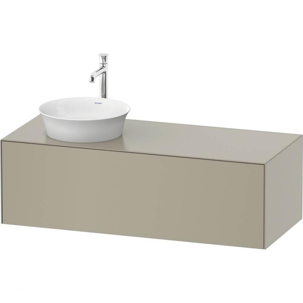 White Tulip Wall-Mounted Vanity Unit Taupe