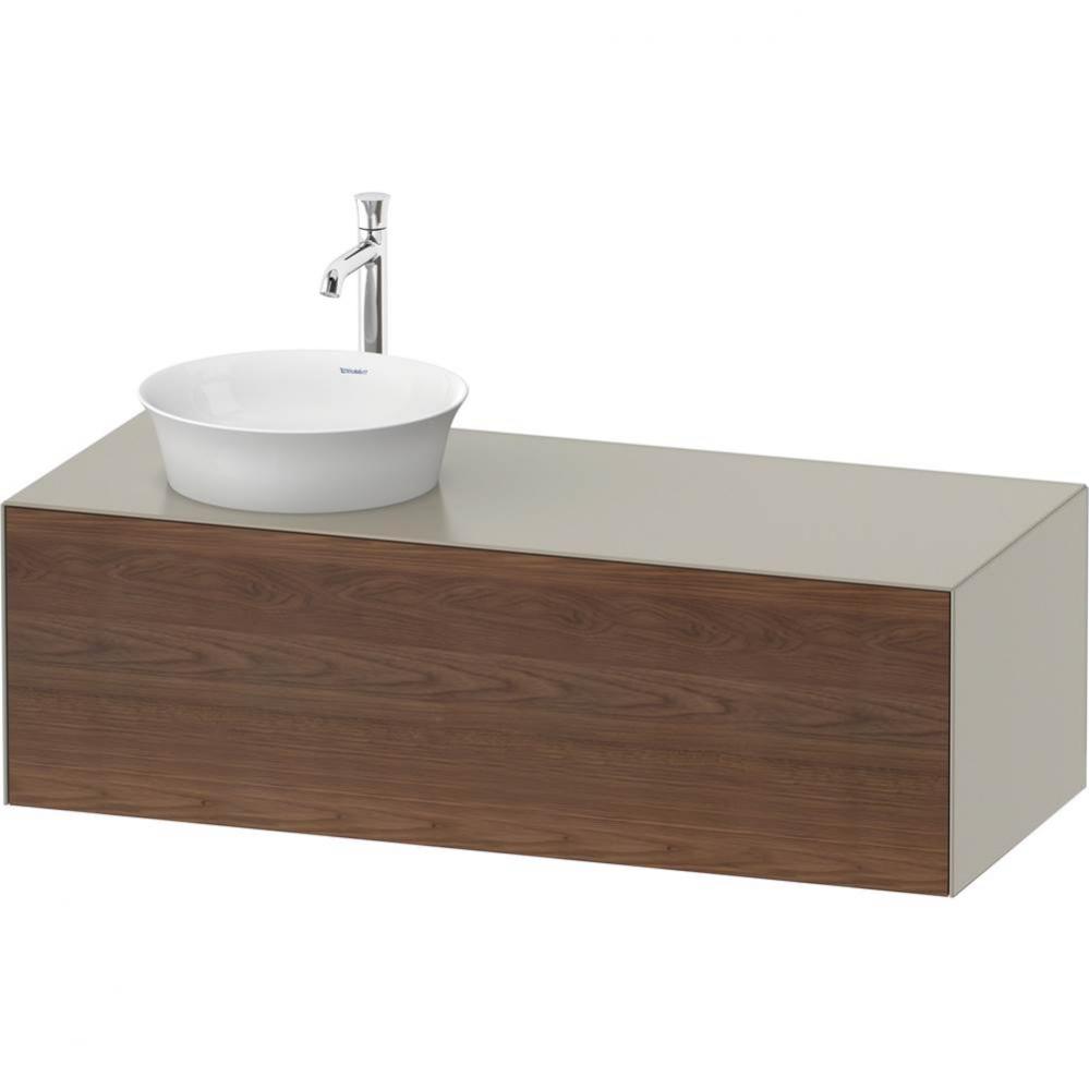 White Tulip Wall-Mounted Vanity Unit American Walnut