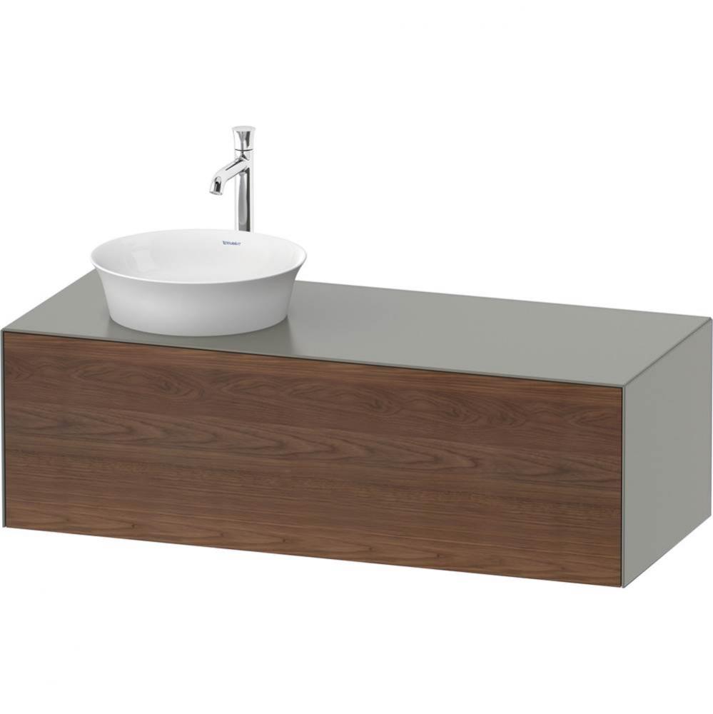 White Tulip Wall-Mounted Vanity Unit American Walnut