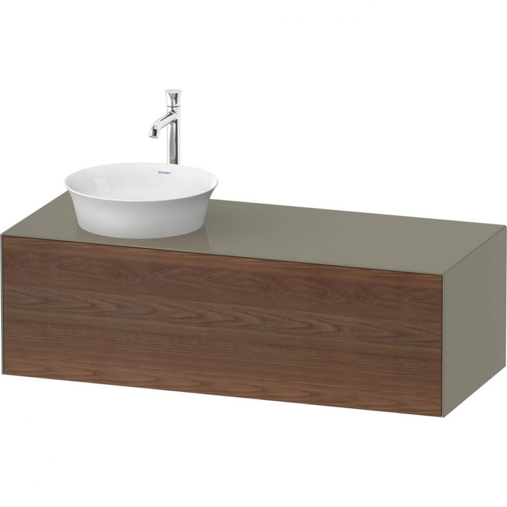 White Tulip Wall-Mounted Vanity Unit American Walnut