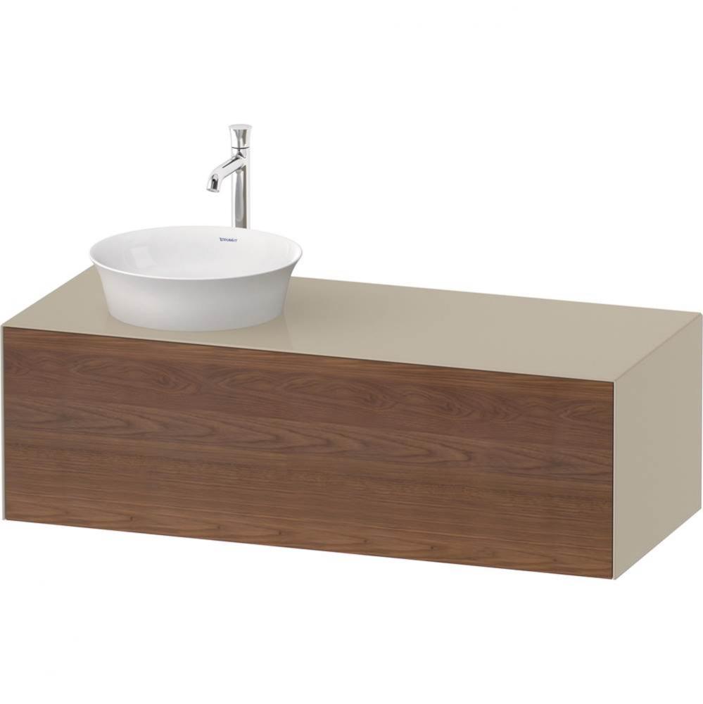 White Tulip Wall-Mounted Vanity Unit American Walnut