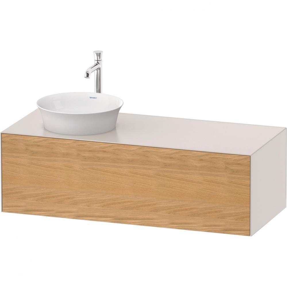 White Tulip Wall-Mounted Vanity Unit Natural Oak