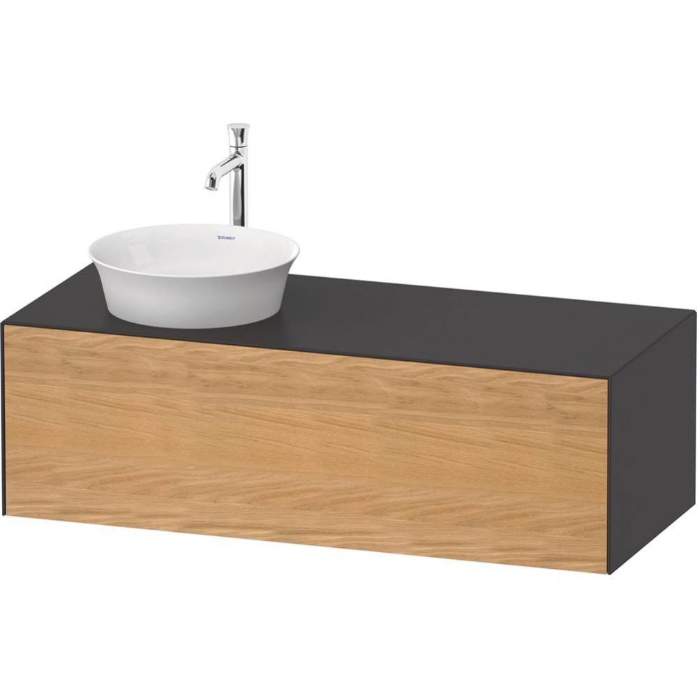 White Tulip Wall-Mounted Vanity Unit Natural Oak