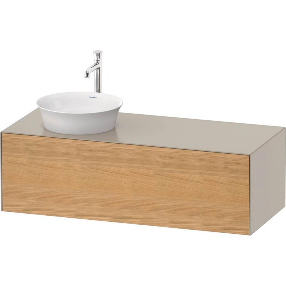 White Tulip Wall-Mounted Vanity Unit Natural Oak