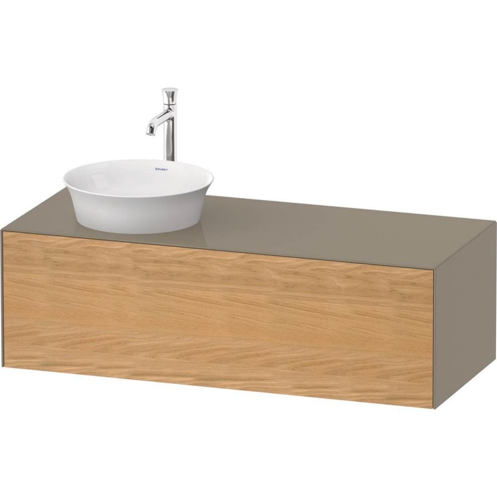 White Tulip Wall-Mounted Vanity Unit Natural Oak