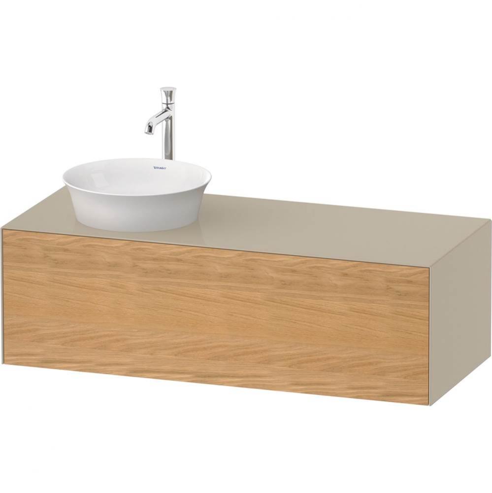 White Tulip Wall-Mounted Vanity Unit Natural Oak