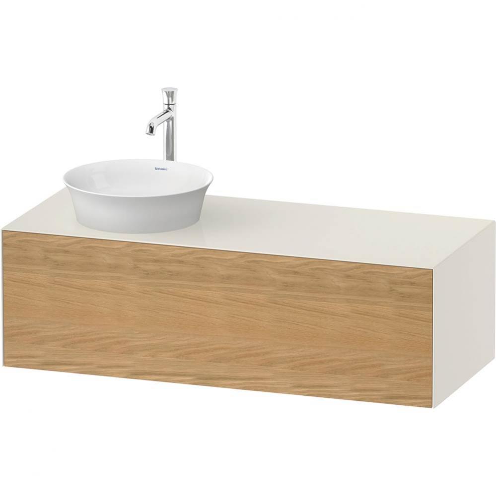 White Tulip Wall-Mounted Vanity Unit Natural Oak