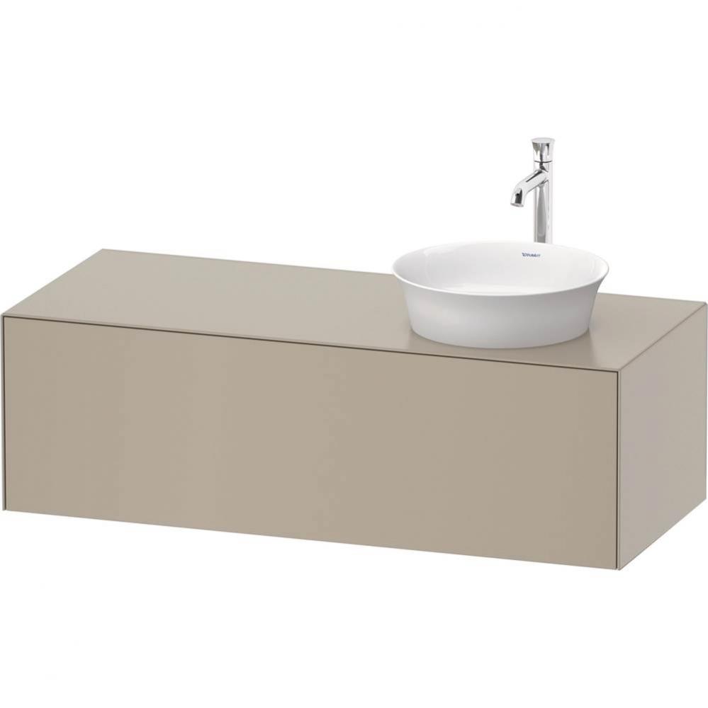 White Tulip Wall-Mounted Vanity Unit Taupe