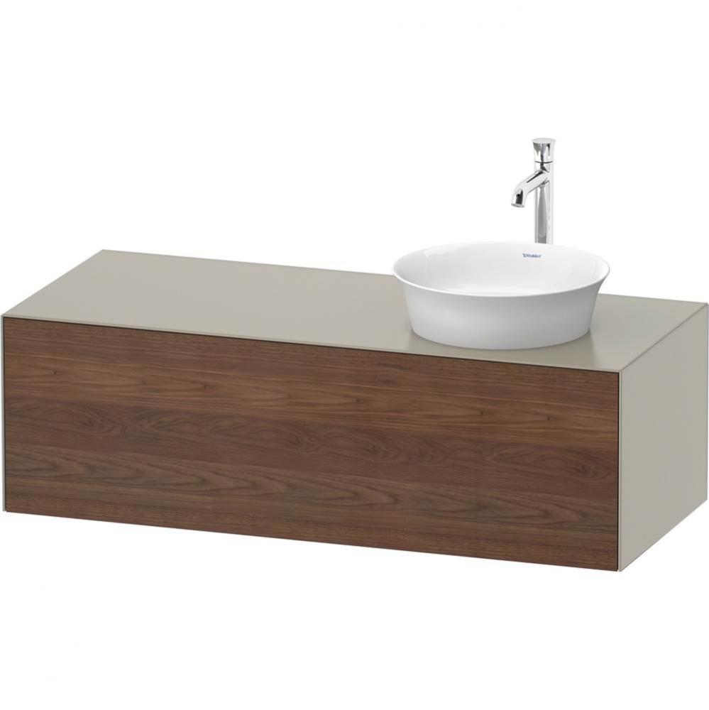 White Tulip Wall-Mounted Vanity Unit American Walnut