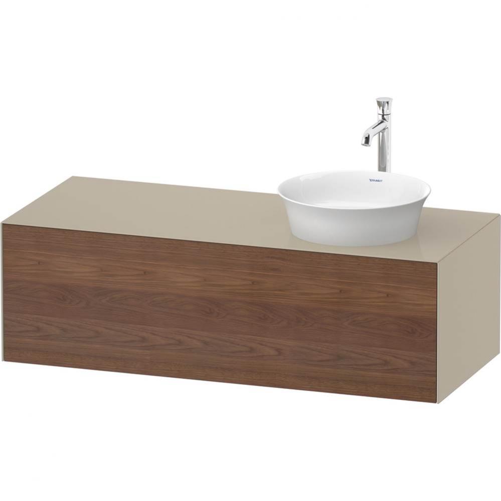 White Tulip Wall-Mounted Vanity Unit American Walnut