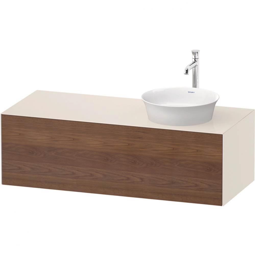 White Tulip Wall-Mounted Vanity Unit American Walnut